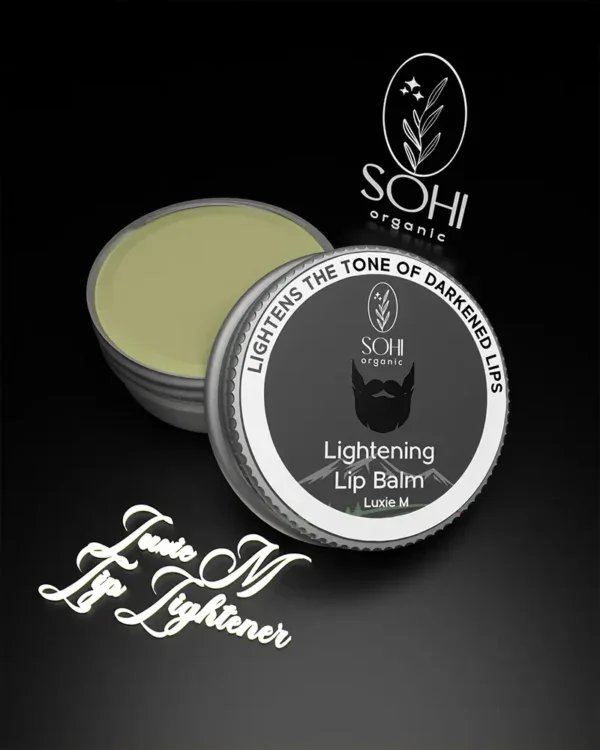 Sohi Organic Luxie Lip Lightening Balm for Men offered in 10 grams tin pack. Lip lightening balm contains Glutathione, Mandelik Acid and goodness of butters and essential oils.
