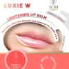 Application of Luxie W lip Balm on Lips