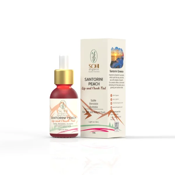 Natural looking lip & cheek Tint in Peach Color