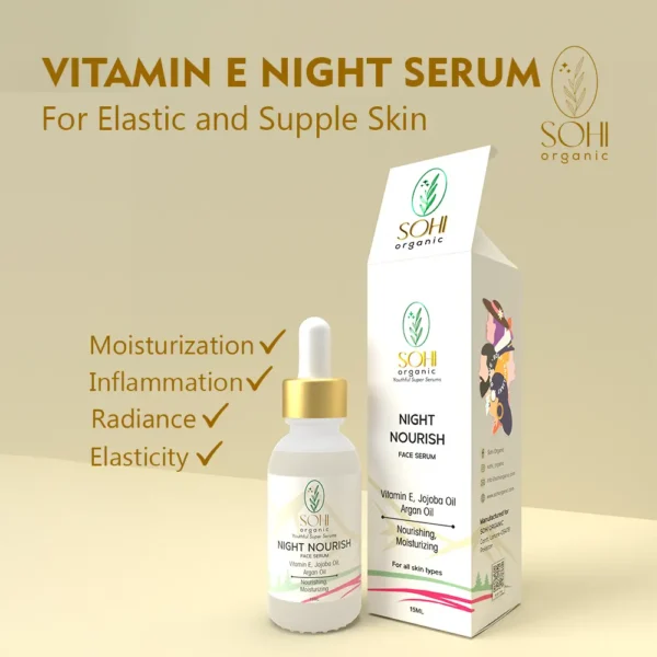 Night Nourish Face Serum with Vitamin E and Jojoba Oil