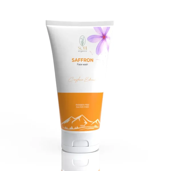 Saffron Face Wash by SOHI Organic – Natural Herbal Cleanser with licorice & Saffron